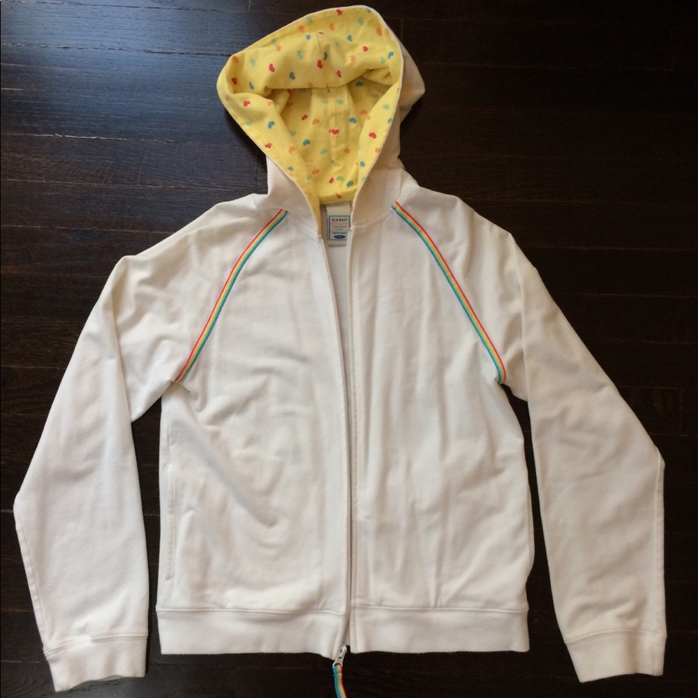 Colorful hearts rainbow hoodie